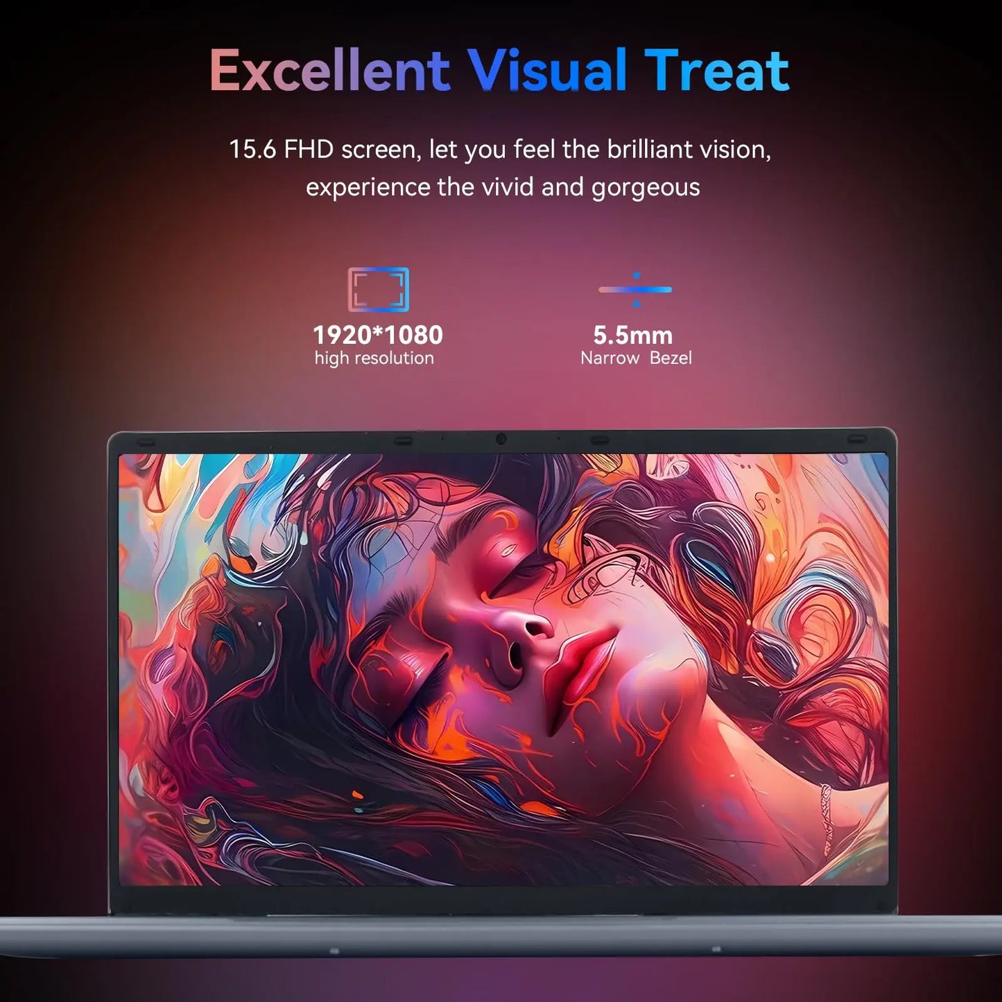 LT1504 15.6" Laptop Intel N5095 12GB RAM 512GB SSD IPS Display Windows 11 Long Battery Life Notebook