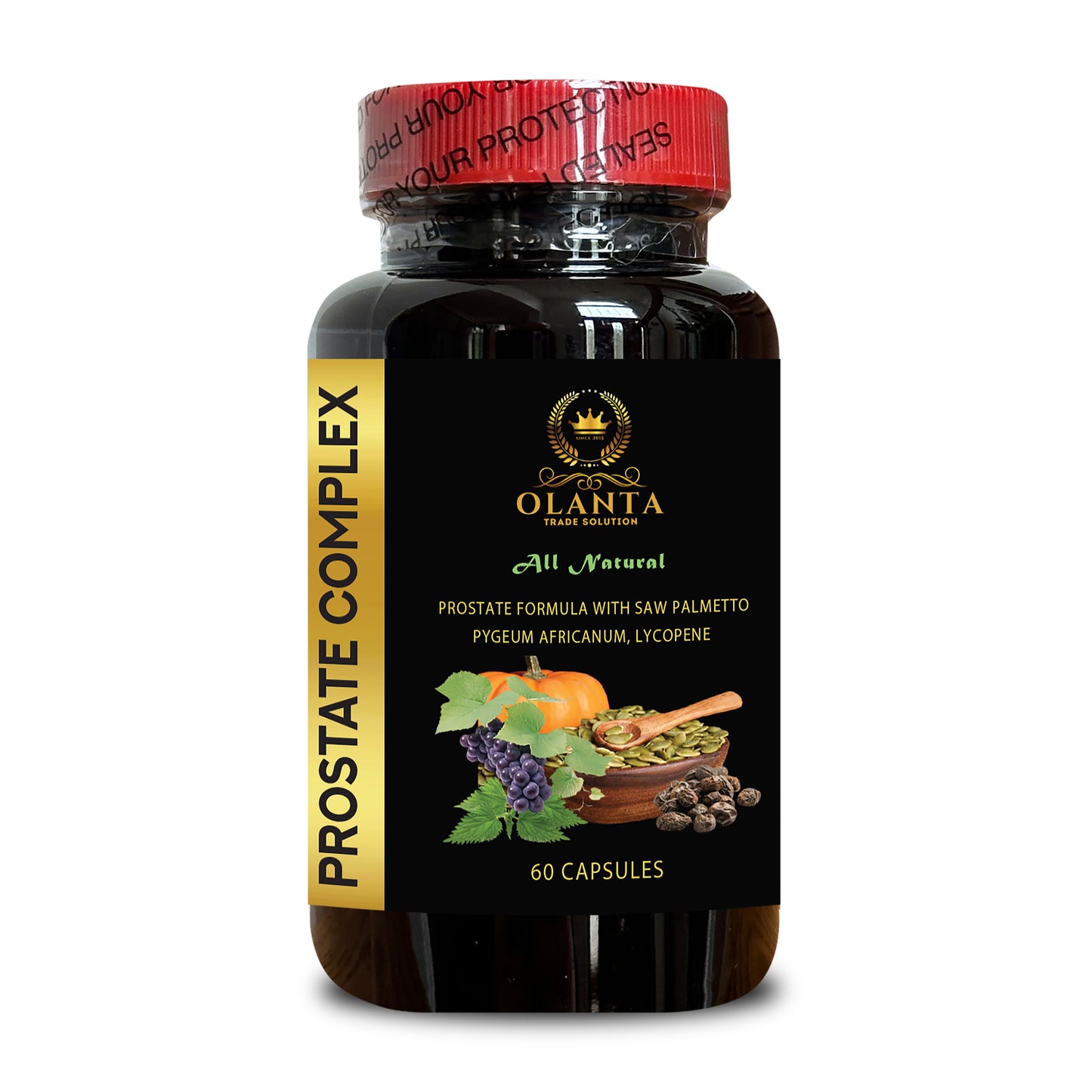 PROSTATE COMPLEX FOR MEN - Vitamins for prostate healthy for men with Saw Palmetto, Support for urinary healthy, Boron for prostate, Nettle Extract - 1 Bottle 60 Capsules