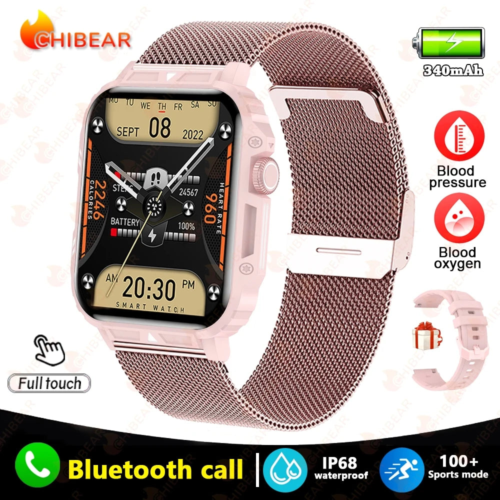 Military Outdoor GPS Sports Smart Watch Men 1.95 inch Heart Rate Blood Oxygen Bluetooth Call SmartWatches Men's For Android IOS