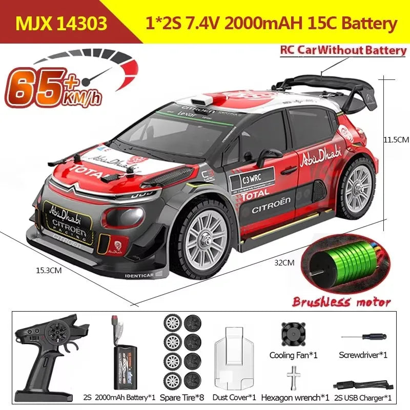 Hyper Go MJX 14209 14210 14301 14302 14303 1/14 4WD RC Car 75KM/H Brushless RC Racing Car Remote Control Cars Off-Road Truck Toy