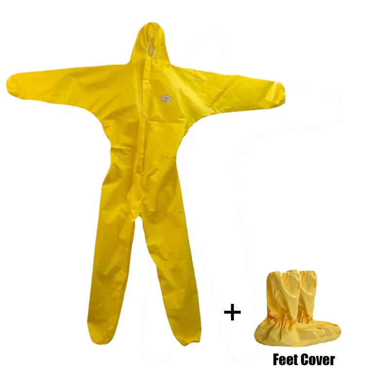 One-Piece Chemical Protective Coverall Hazardous Chemical Liquid Sulfuric Acid And Alkali Resistant Protection Work Clothing
