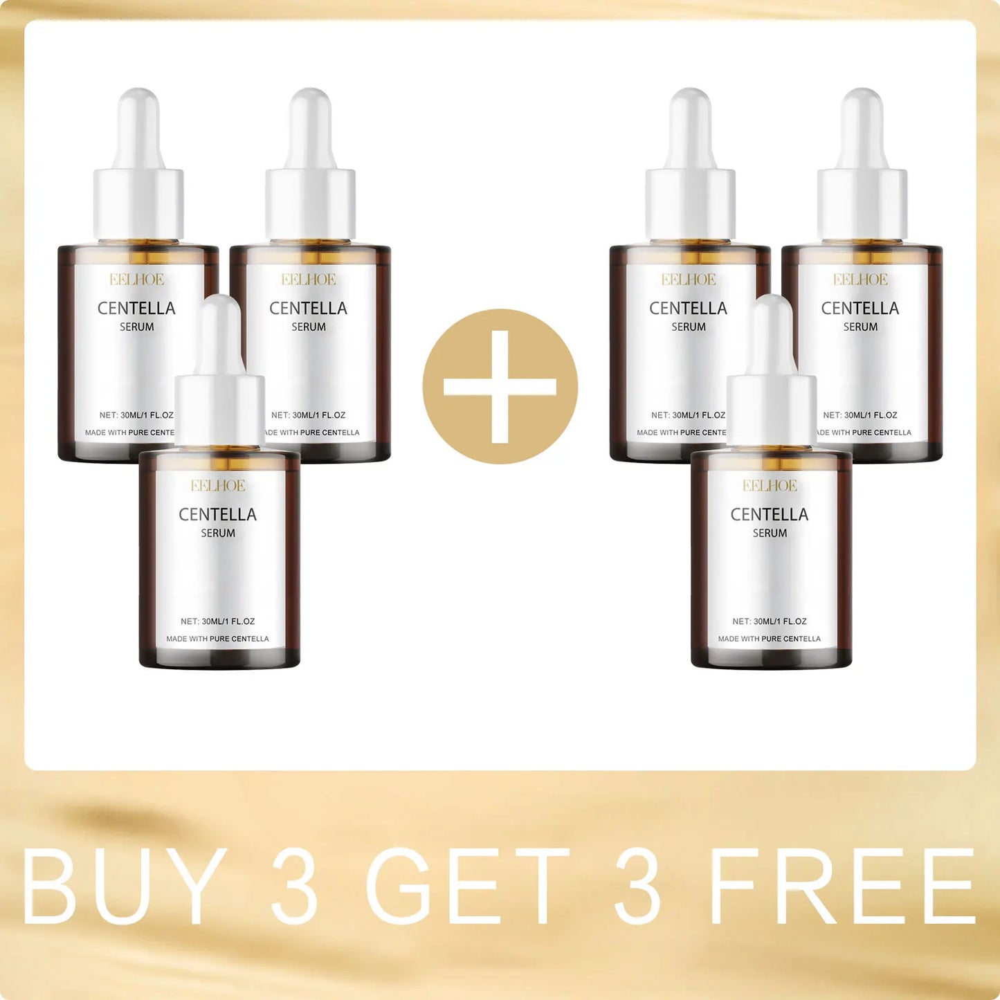 EELHOE Centella Moisturizing Facial Serum Vitamin E for Skin Firming Rejuvenation Face Lift Nourish Hyaluronic Acid Face Serum
