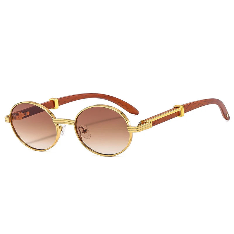 SO&EI Retro Oval Men Sunglasses Fashion Brand Designer Clear Gradient Lens Eyewear Women Luxury Sun Glasses Shades UV400