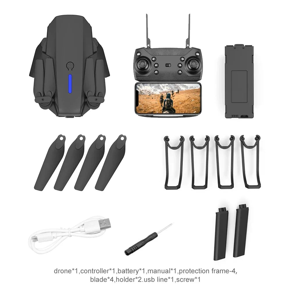 Foldable Aircraft Fessional Wide Angle RC HD Camera Helicopter Quadcopter Kid Gift Toys
