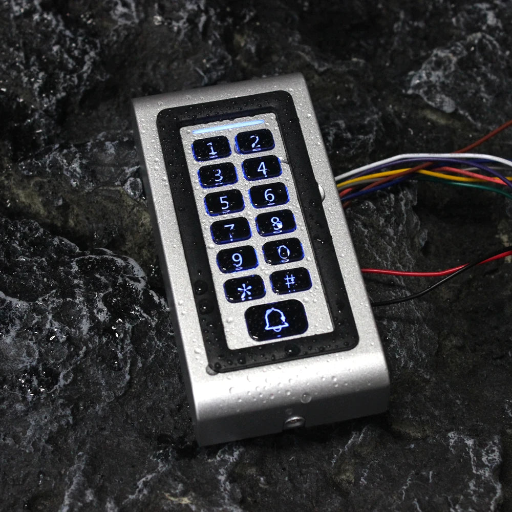 Backlight Metal Keypad Wiegand RFID Card Reader 125khz Access Control System Proximity Card Standalone 2000 User Door Lock