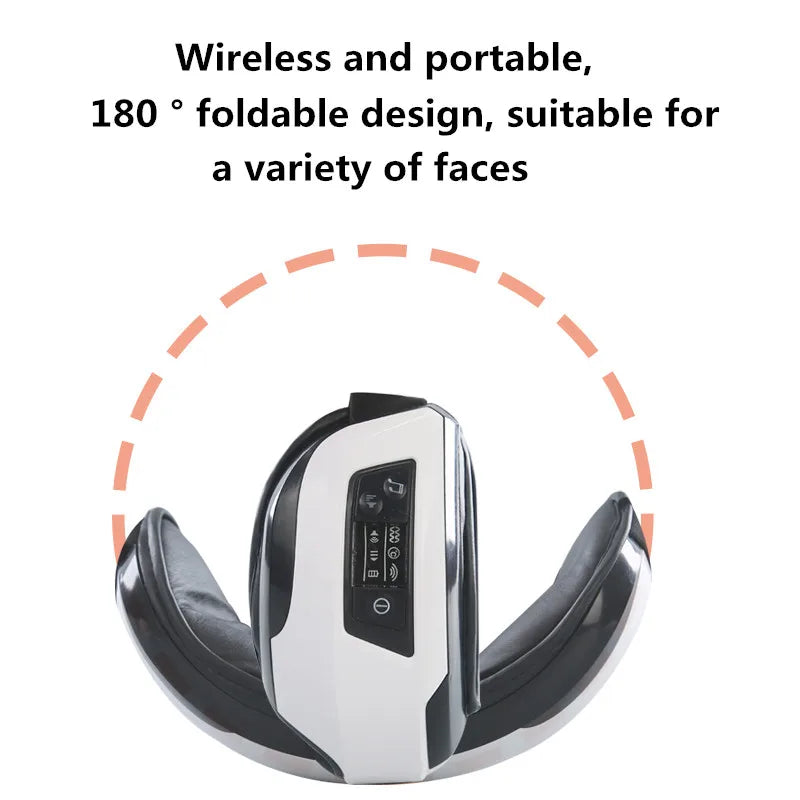 Rechargeable Eye Massager Vibration Air Pressure Heating Massage Relax Fatigue Stress Bluetoothglasses Eye Massage Machine Music