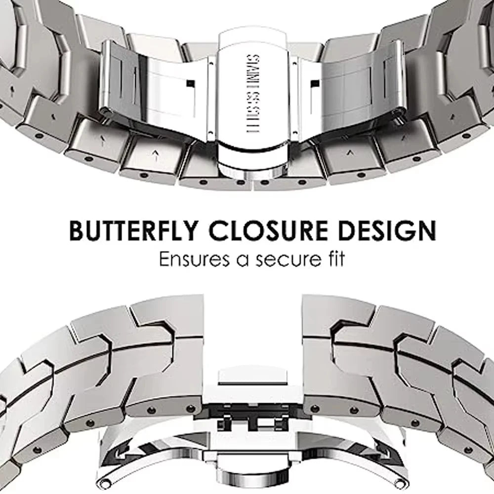 For Amazfit T-REX 3 Smart Watch Strap Metal Stainless Steel Adjustable Band Bracelet Luxurious Belt For Huami Amazfit t rex 3