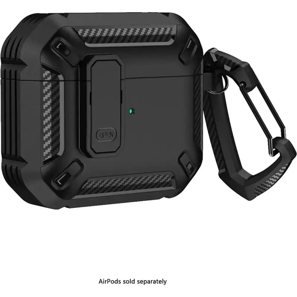 for New AirPods 4 Case with Secure Lock Case Drop Protection Cover with Cleaner Keychain For Airpods 4th Generation 2024 Headset