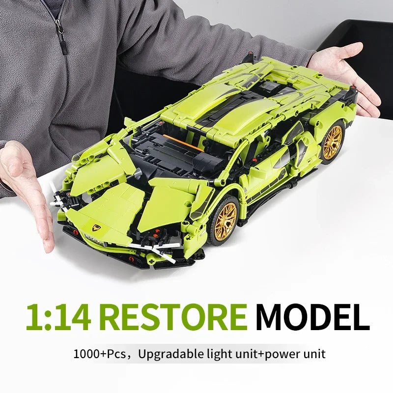 Technical Racing Sport Car 1:14 42115 Model Building Blocks City Mechanical Speed Vehicle Supercar Brick Toys Kid Adult Gift