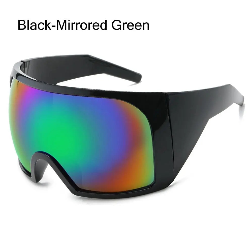 Oversized Punk One-piece Sunglasses Goggle New Women Men Luxury Sun Glasses Female Surround Shades 2000'S Eyewear