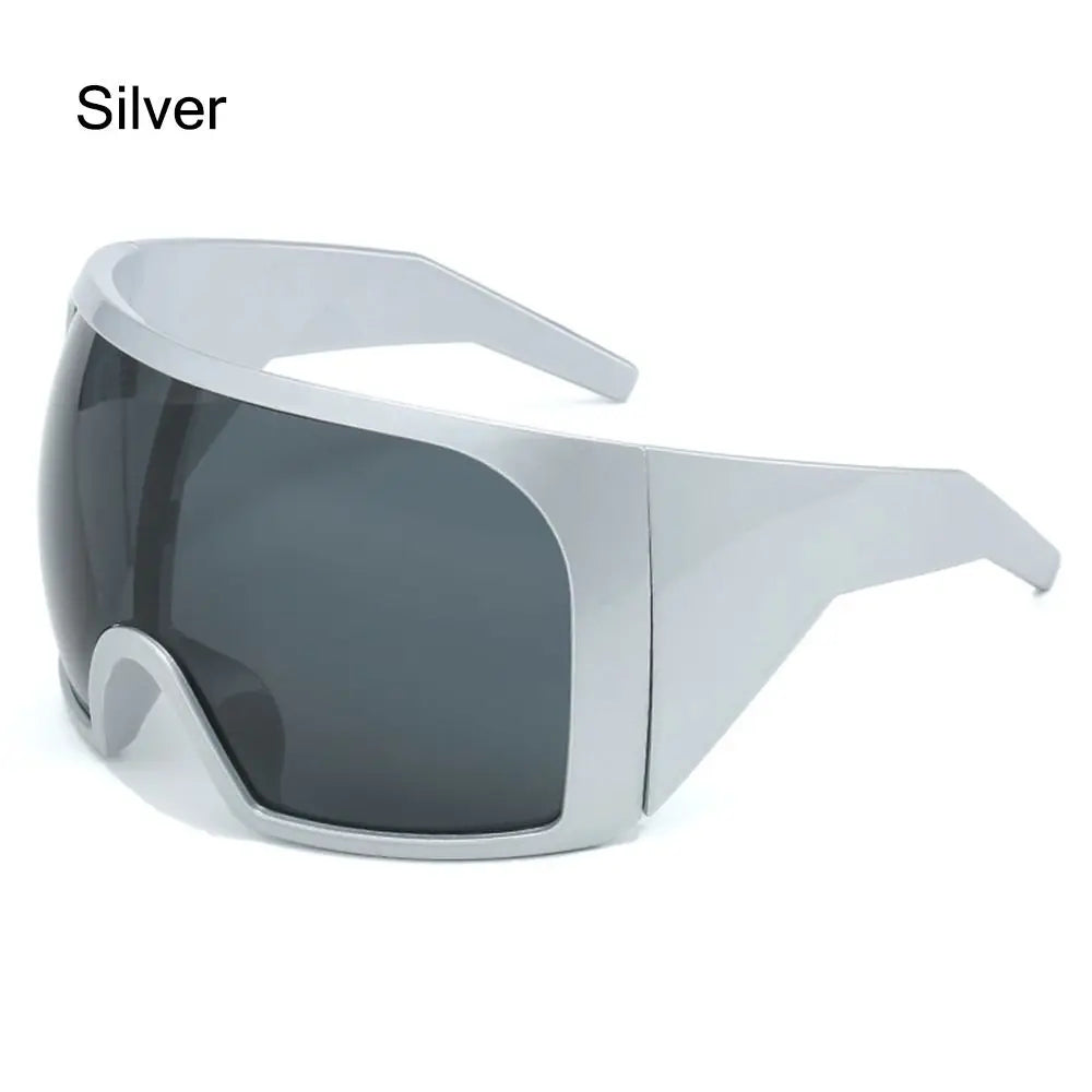 Oversized Punk One-piece Sunglasses Goggle New Women Men Luxury Sun Glasses Female Surround Shades 2000'S Eyewear