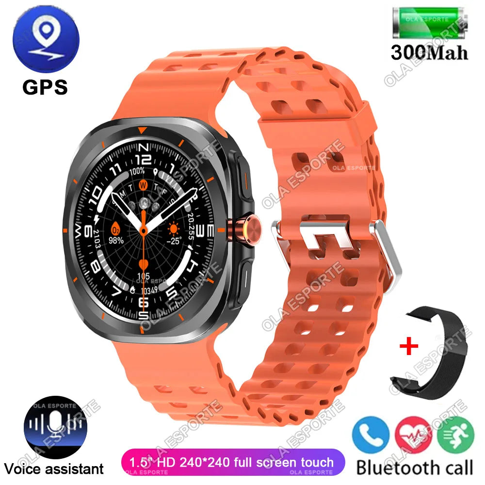 New GPS Watch 7 Ultra 49mm Smart Watch IP68 Waterproof Bluetooth Call Smartwatch for Men Women 1.52" Screen SpO2 Watches for Man