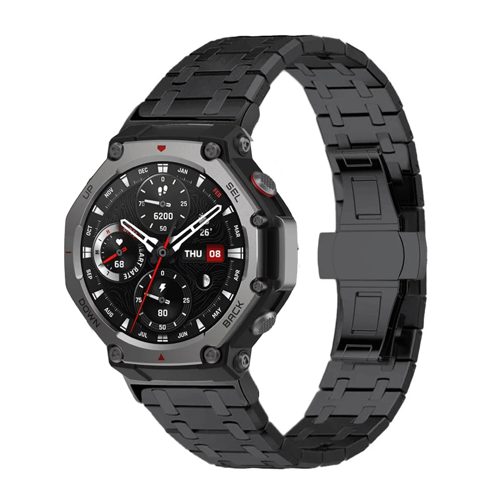 Stainless Steel Watchband for Amazfit T-REX 3 Smart Watch Luxury Metal Strap for Huami Amzafti T rex 3 Bracelet t-rex3 Wristband