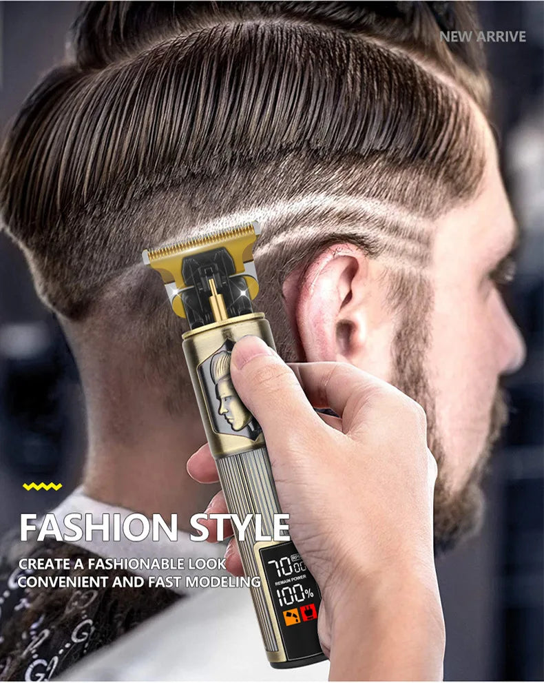 HIENA T9 hair clipper Professional barber Hair cutting Electric trimmer led display strong Power Dragon buddha hair Clippers