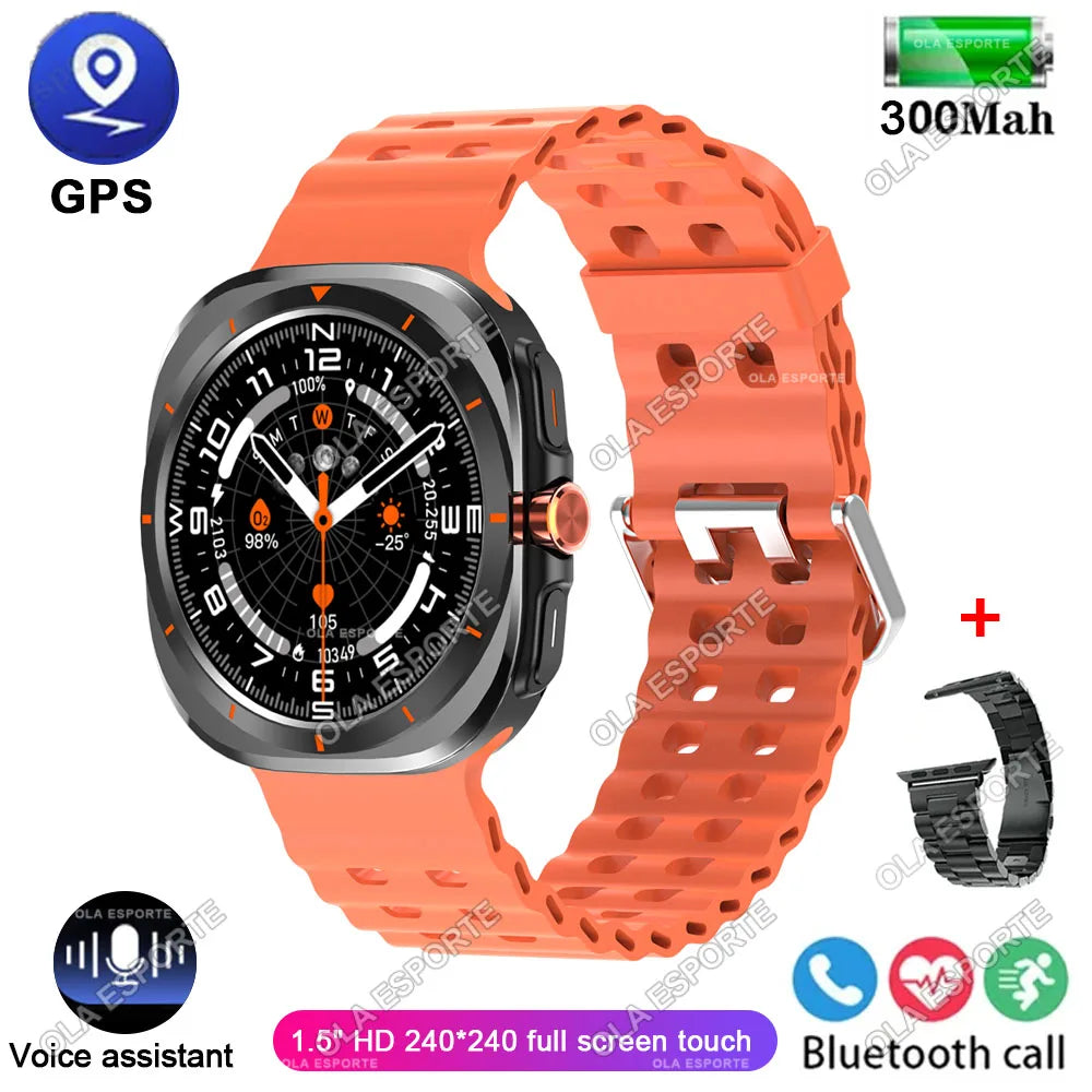 New GPS Watch 7 Ultra 49mm Smart Watch IP68 Waterproof Bluetooth Call Smartwatch for Men Women 1.52" Screen SpO2 Watches for Man