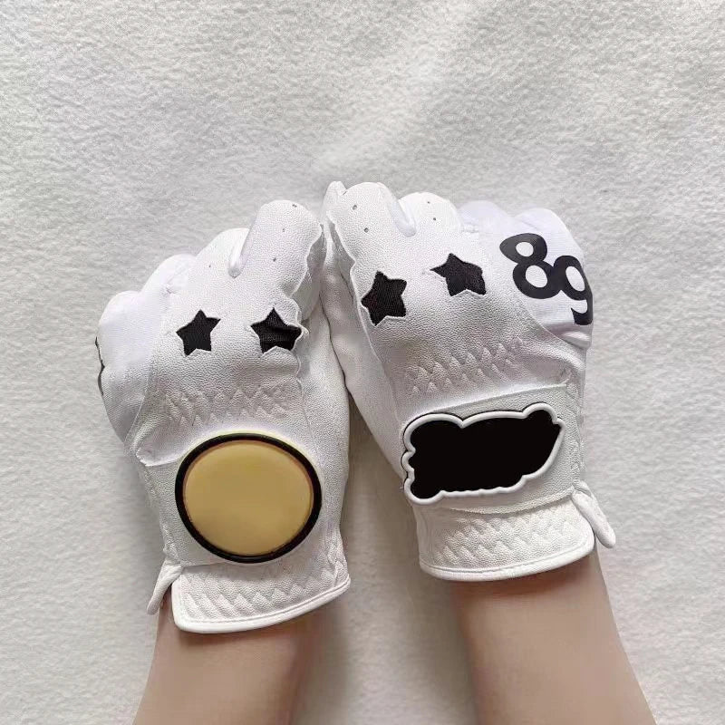 Golf Gloves Women 's Premium PU Non-slip and Wear Resistant Comfortable Golf gloves for Ladies