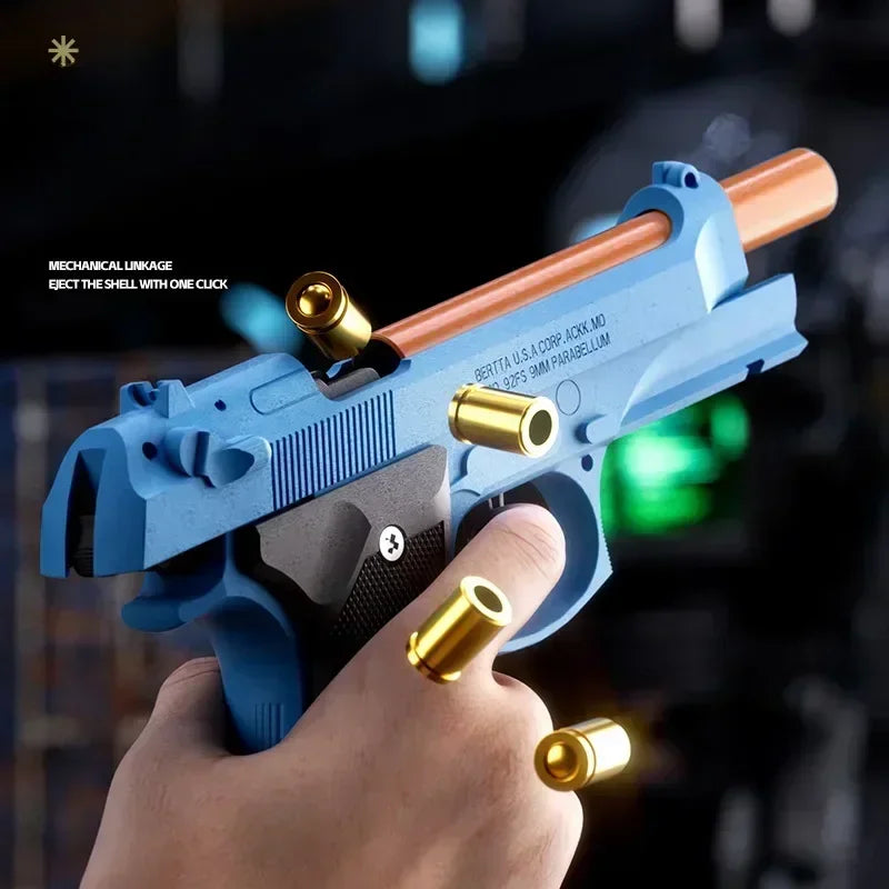 m92 2011 Blowback Shell throwing Empty hanging Continuous shooting Soft Bullet Launcher Toy Gun