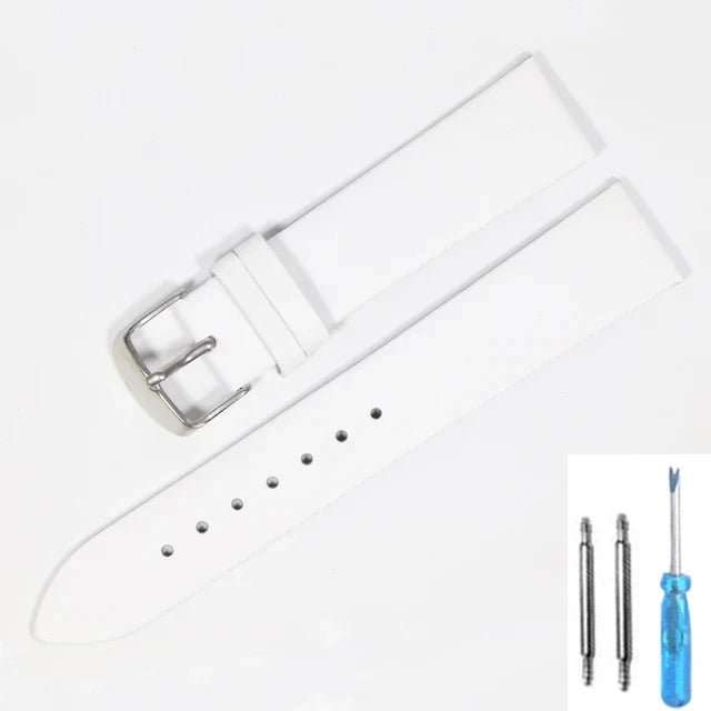 Cowhide watch band genuine leather 18mm 20mm 22mm thin smooth watch strap belt Suitable Suitable for smartwatches