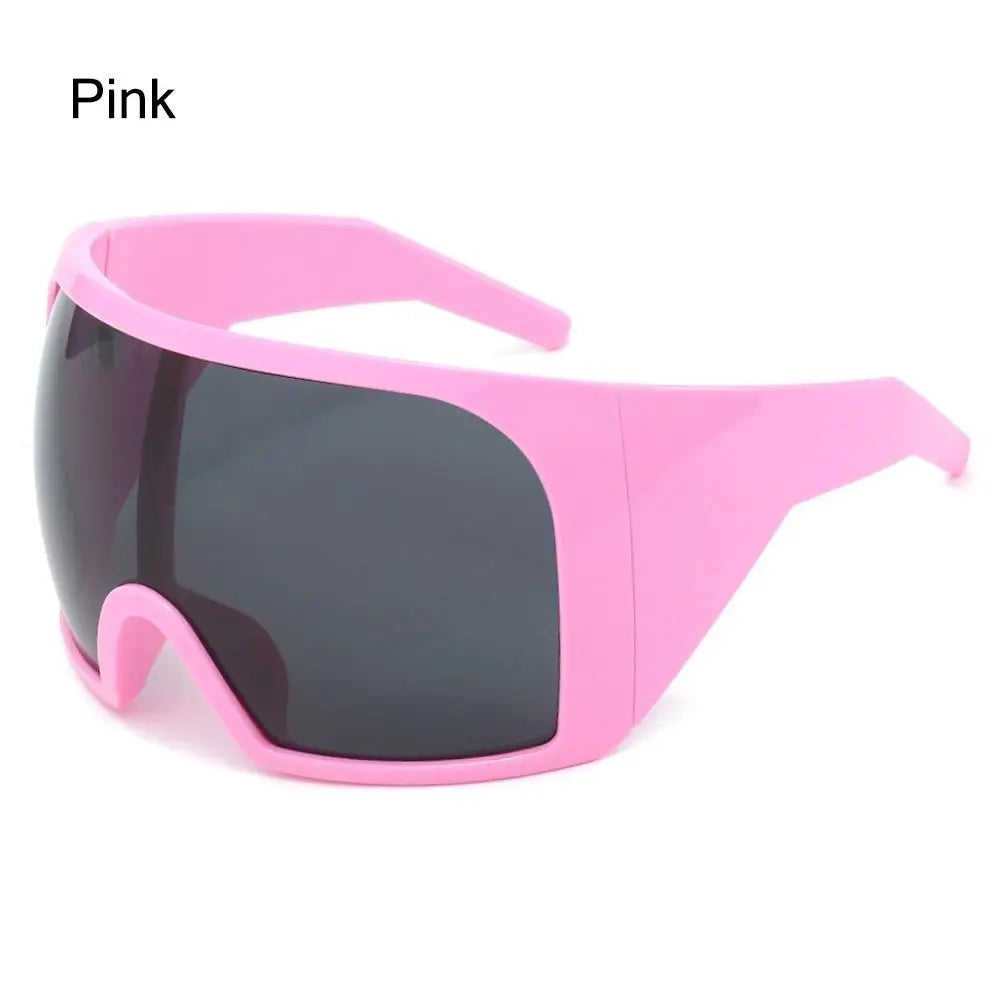 Oversized Punk One-piece Sunglasses Goggle New Women Men Luxury Sun Glasses Female Surround Shades 2000'S Eyewear