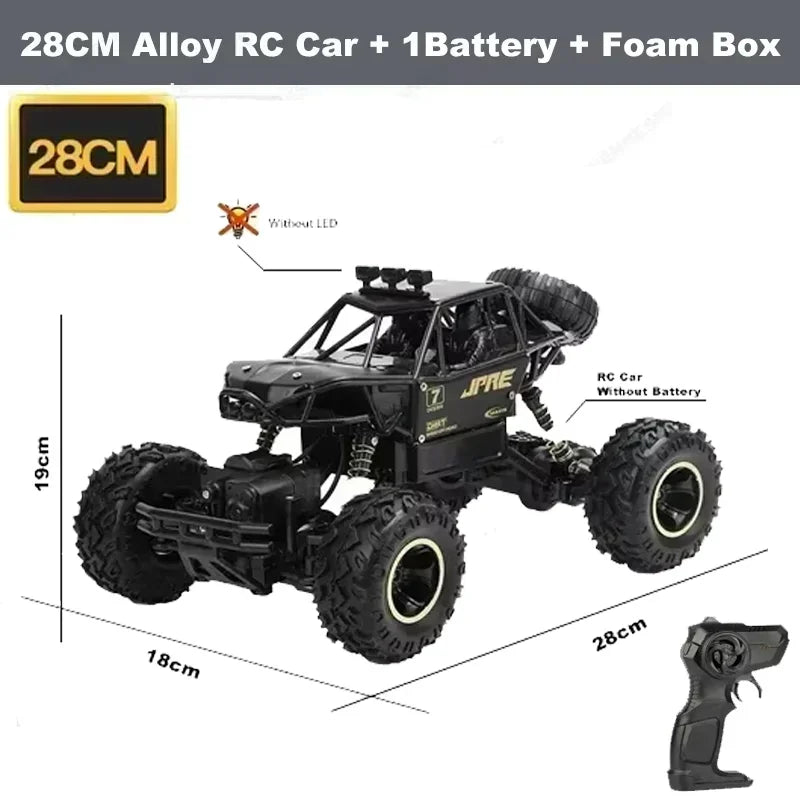 New 4WD RC Off-Road Car 1:12/1:16 Remote Control Car Electric RC Buggy Car With Led Light Radio 2.4G Truck Model Kids Toys Gifts