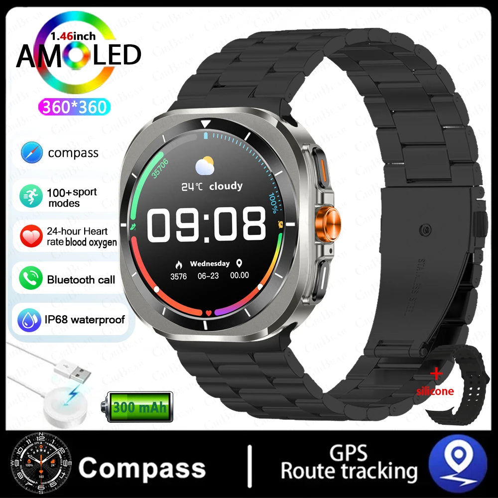 New Galaxy Watch 7 Ultra Smart Watch Men Health Monitoring Bluetooth Call 100+ Sports Mode IP68 Waterproof Smartwatch Women 2025