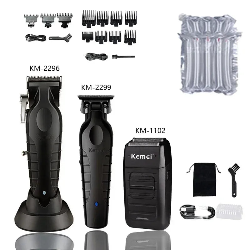 KM-2299 KM-1102 barber Hair Clipper Kit Men Electric Shaver Hair Trimmer Machine Professional Hair Cutting Machine