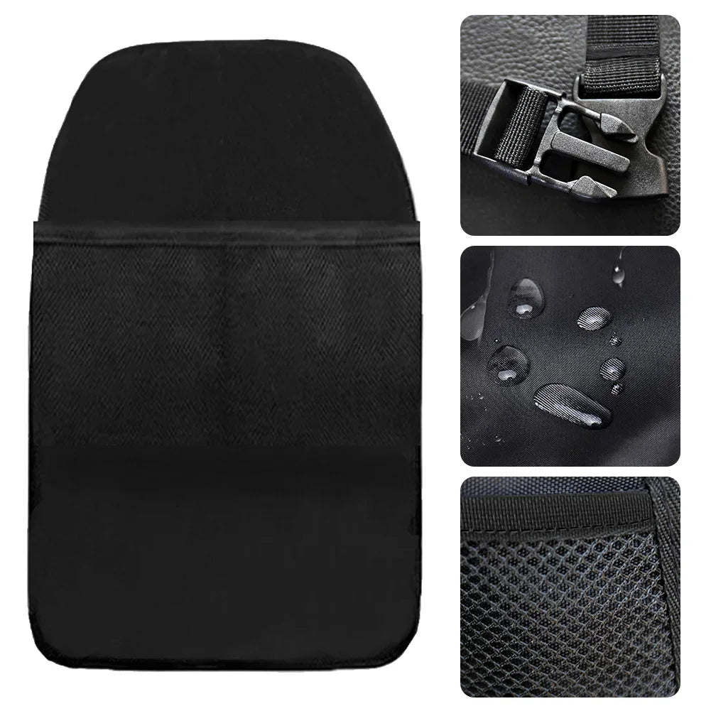 Car Seat Back Cover Protector Waterproof Anti Kicking Pad Organizer for Kids Pet Multifunctional Car Seat Storage Bag