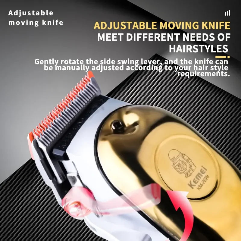 Kemei KM-2628 KM-678 KM-2024 Professional Electric Hair Clippers Beard Clipper Rechargeable Men's Shaver Hair Trimmer Kit