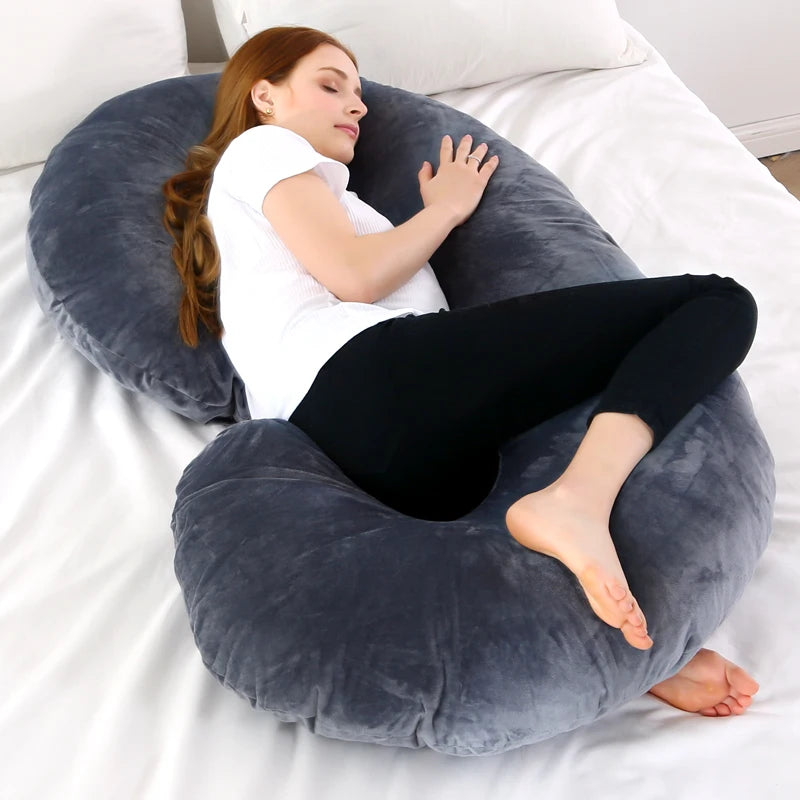3kg 6.6lb U Pregnancy Pillow for Pregnant Women Sleep Nursing Maternity Full Body Support for Back Belly Hip Leg Removable Cover