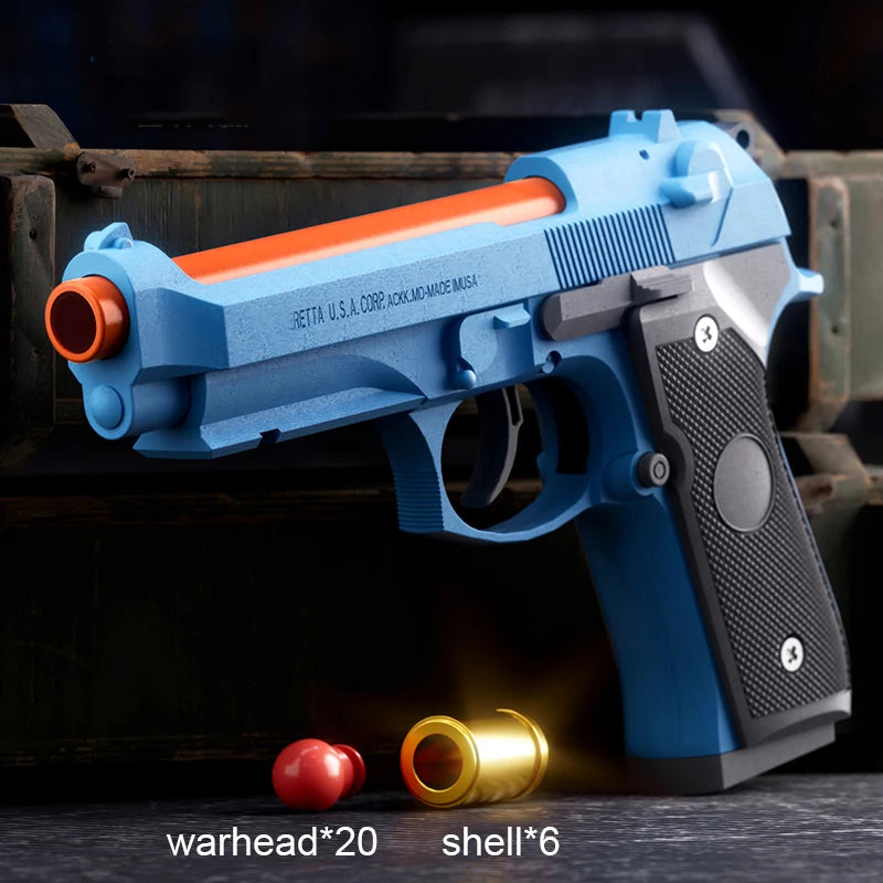 m92 2011 Blowback Shell throwing Empty hanging Continuous shooting Soft Bullet Launcher Toy Gun