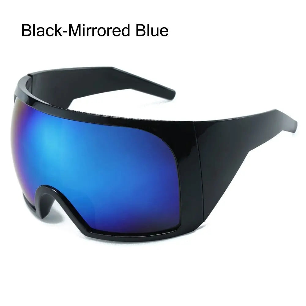 Oversized Punk One-piece Sunglasses Goggle New Women Men Luxury Sun Glasses Female Surround Shades 2000'S Eyewear