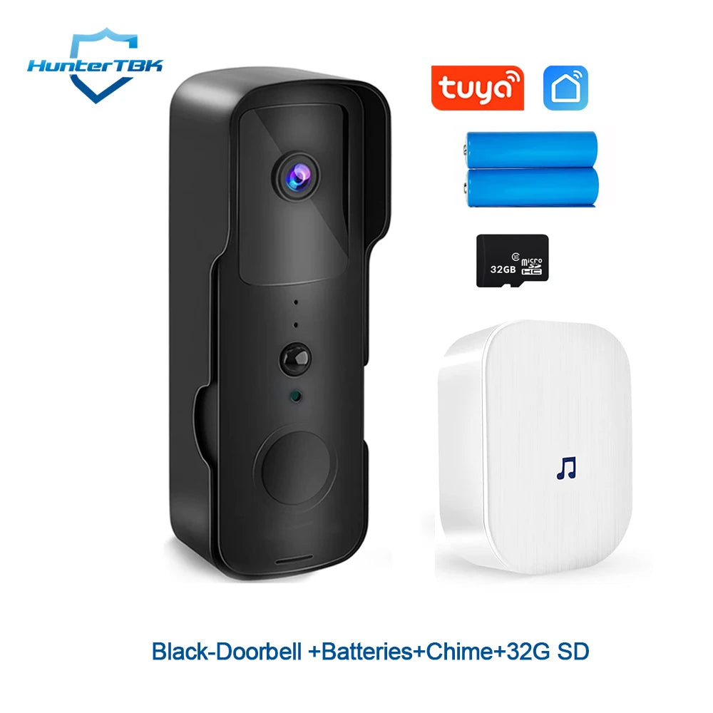1080P WIFI Video Doorbell Tuya Smart Home Door Bell Wireless Security Camera Doorbell SmartLife APP PIR Motion Detection