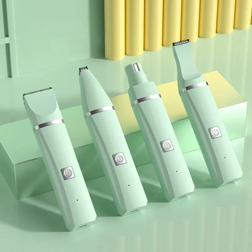 4 in 1 Electric Clipper Cat Dog Rabbit Electric Hair Clipper Professional Pet Grooming Tool Combination Automatic Nail Tool Pets