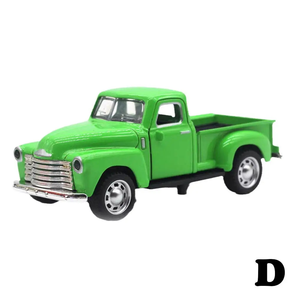 Classic Pickups Truck Car Model 1:32 Scale Pull Back Alloy Diecast & Toys Vehicle Christmas Collection Toy Car For Boys Children