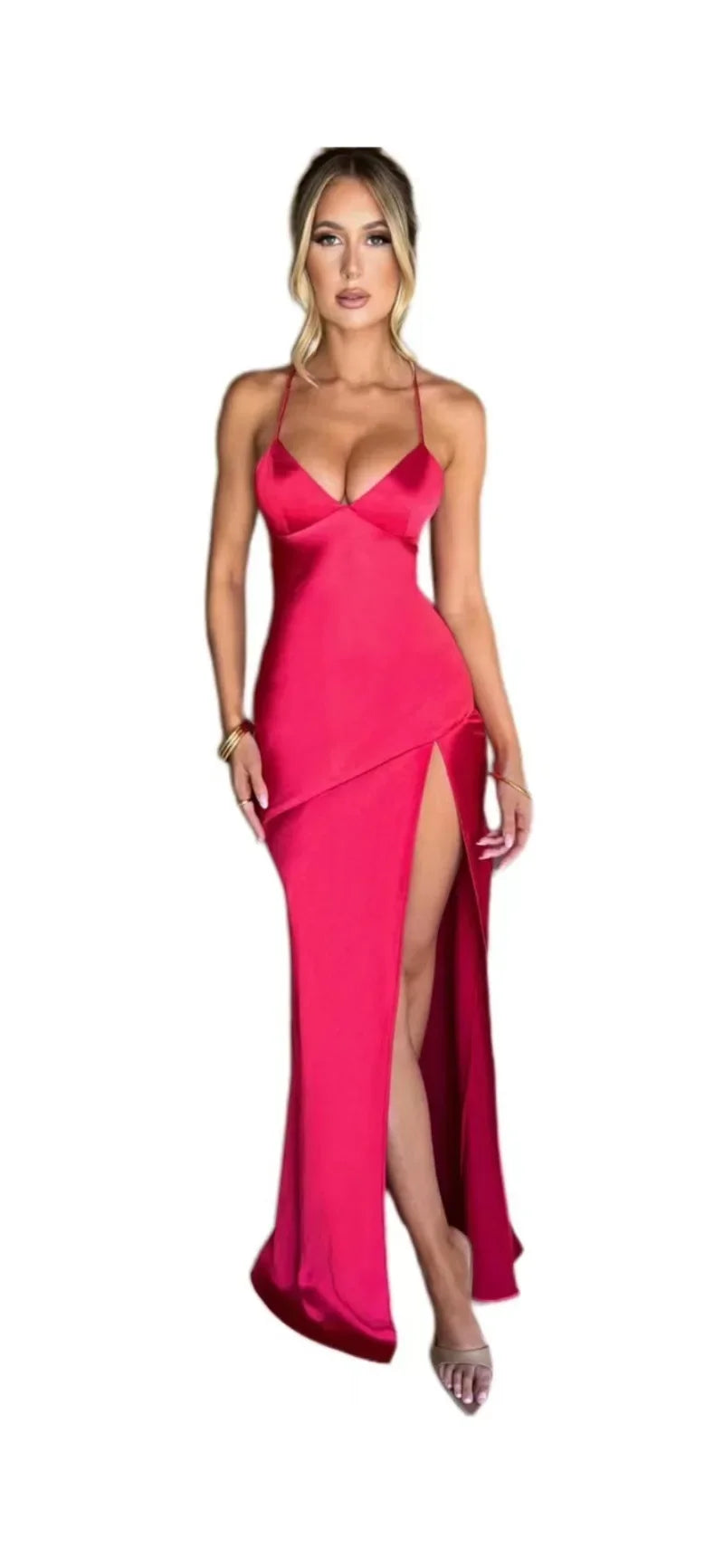 Women Dress for Wedding Party Club Fashion Female Clothing Sexy Camisole Long Dress Summer Beach Elegant Pullover Midi Dress