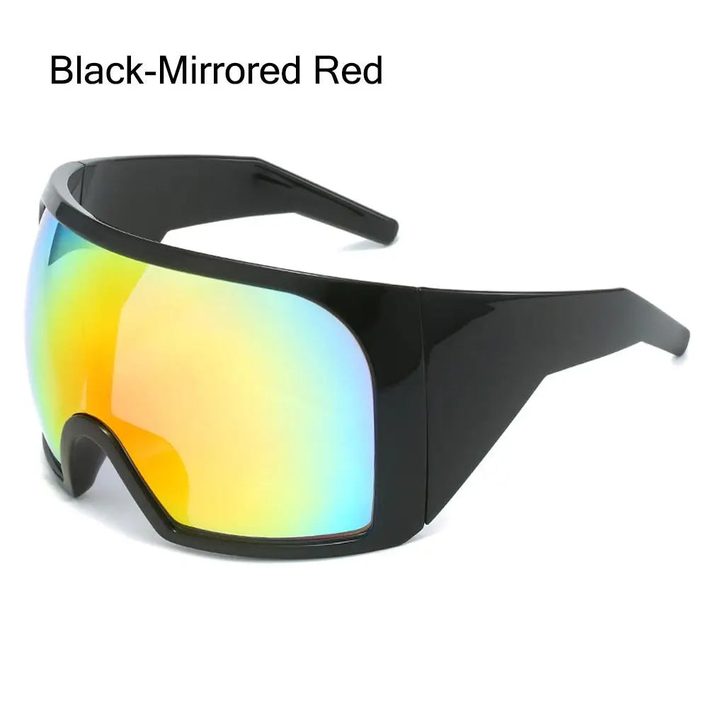 Oversized Punk One-piece Sunglasses Goggle New Women Men Luxury Sun Glasses Female Surround Shades 2000'S Eyewear