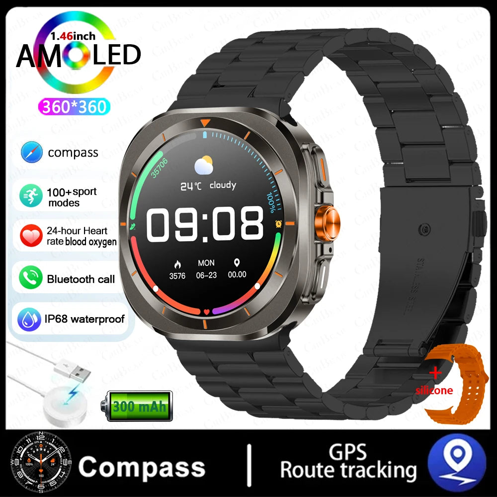 New Galaxy Watch 7 Ultra Smart Watch Men Health Monitoring Bluetooth Call 100+ Sports Mode IP68 Waterproof Smartwatch Women 2025