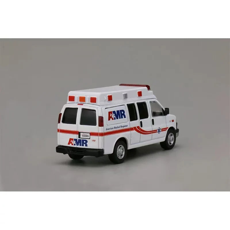 New 596 1:64 VAN AMR Ambulance Diecast Metal Car alloy Model Limited Collection Child toy Birthday Gift