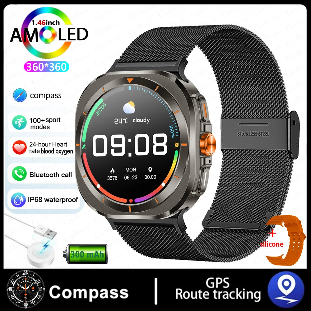 New Galaxy Watch 7 Ultra Smart Watch Men Health Monitoring Bluetooth Call 100+ Sports Mode IP68 Waterproof Smartwatch Women 2025
