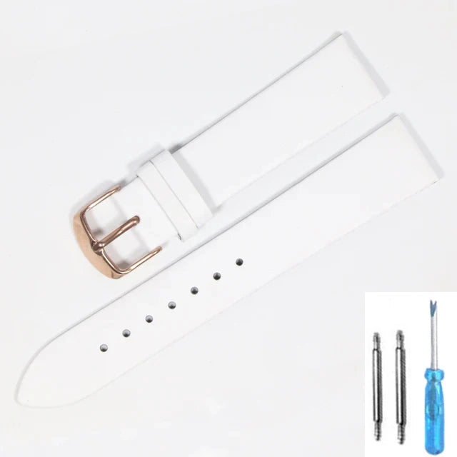 Cowhide watch band genuine leather 18mm 20mm 22mm thin smooth watch strap belt Suitable Suitable for smartwatches