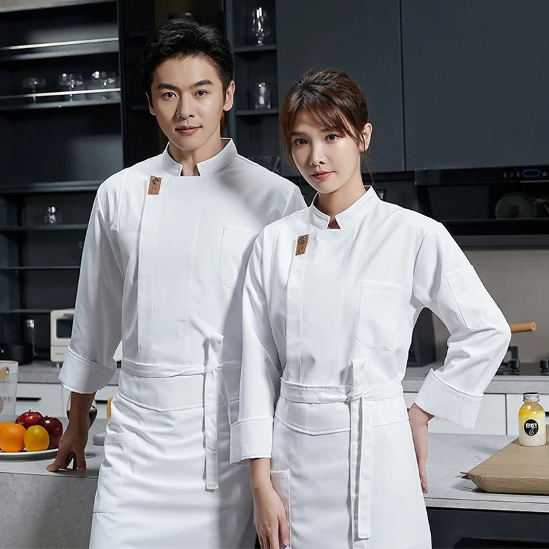 Professional Chef Work Clothes Catering Cooking Clothes Tops Restaurant Uniform Kitchen Shirt Hotel Cook Jacket Waiter Overalls