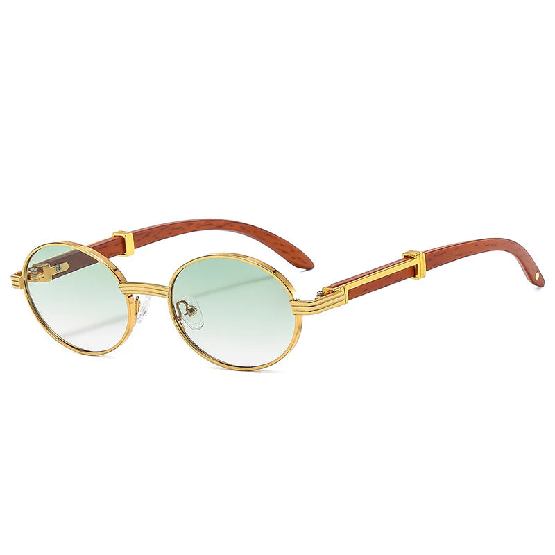 SO&EI Retro Oval Men Sunglasses Fashion Brand Designer Clear Gradient Lens Eyewear Women Luxury Sun Glasses Shades UV400