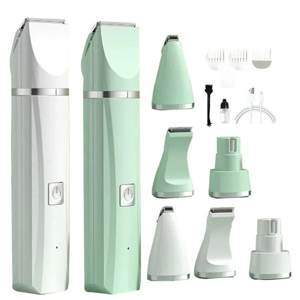 4 in 1 Electric Clipper Cat Dog Rabbit Electric Hair Clipper Professional Pet Grooming Tool Combination Automatic Nail Tool Pets