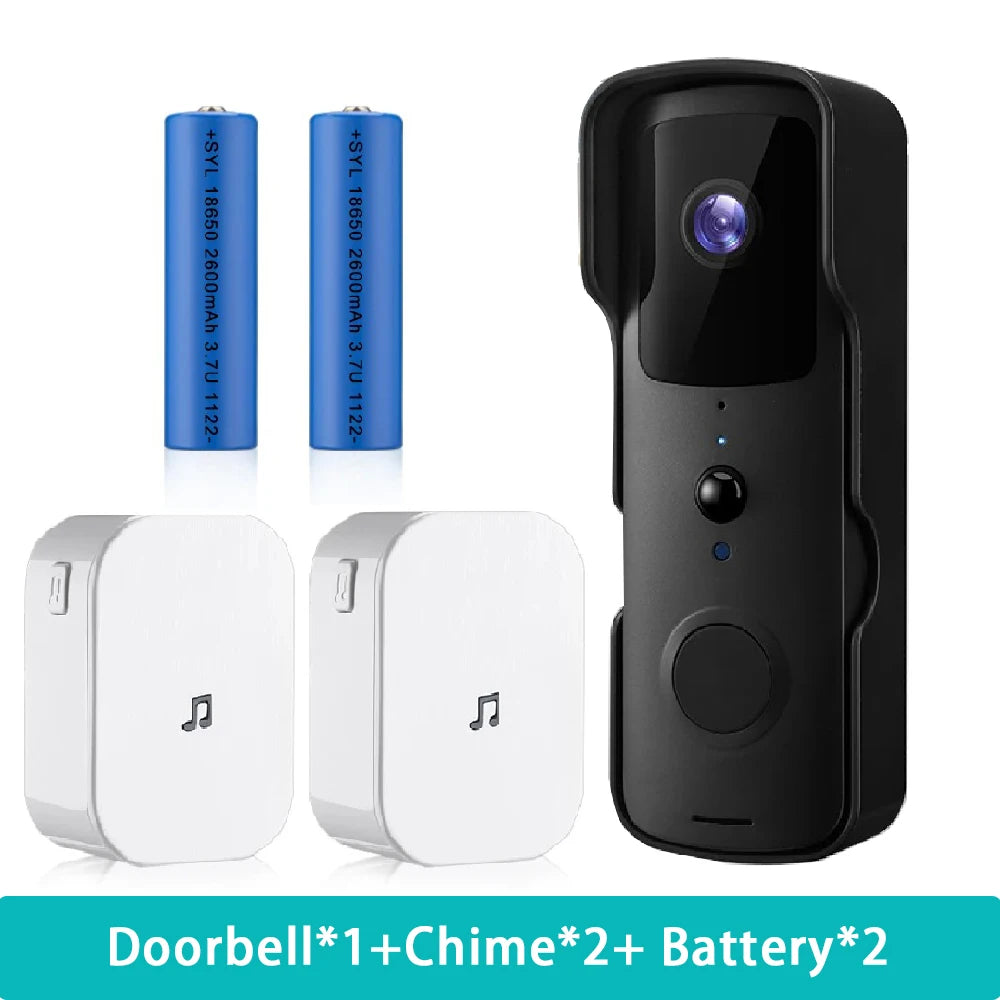 Wsdcam Tuya Smart WIFI Video Doorbell PIR Motion Detection Camera Door Bell Auto Night Vision Cameara Working with Phone APP