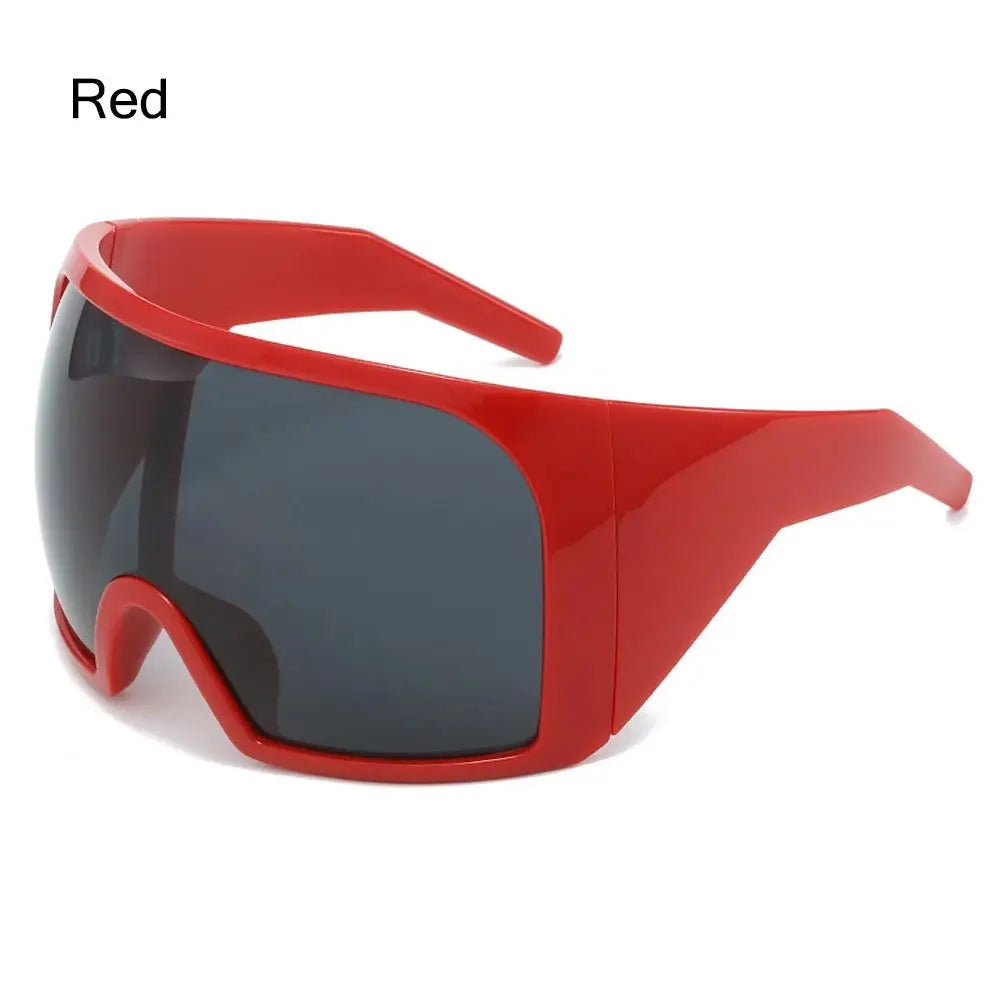 Oversized Punk One-piece Sunglasses Goggle New Women Men Luxury Sun Glasses Female Surround Shades 2000'S Eyewear