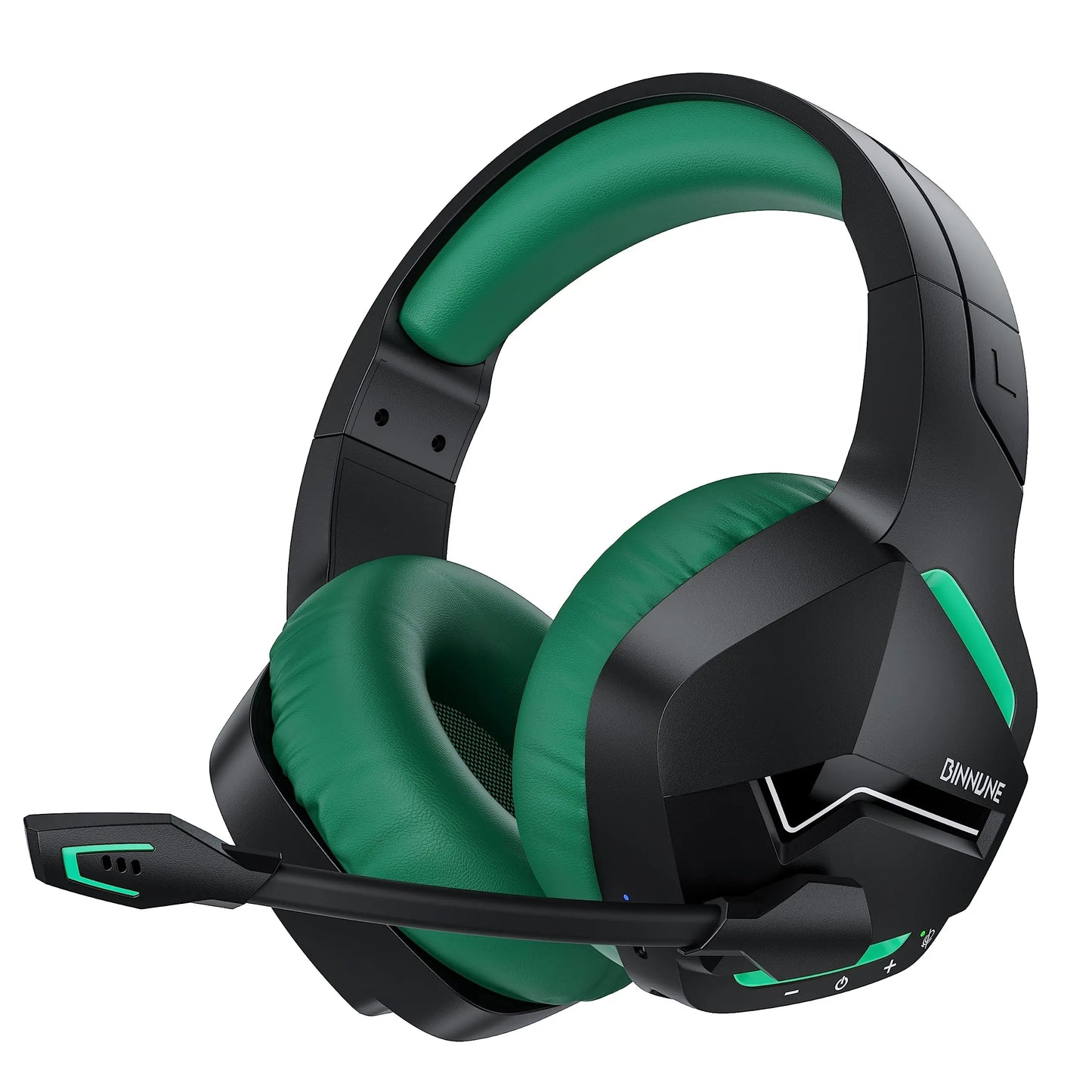 BINNUNE BW01 Wireless Gaming Headset for PC PS4 PS5 Playstation 4 5, 2.4G Wireless Bluetooth USB Gamer Headphones with Mic
