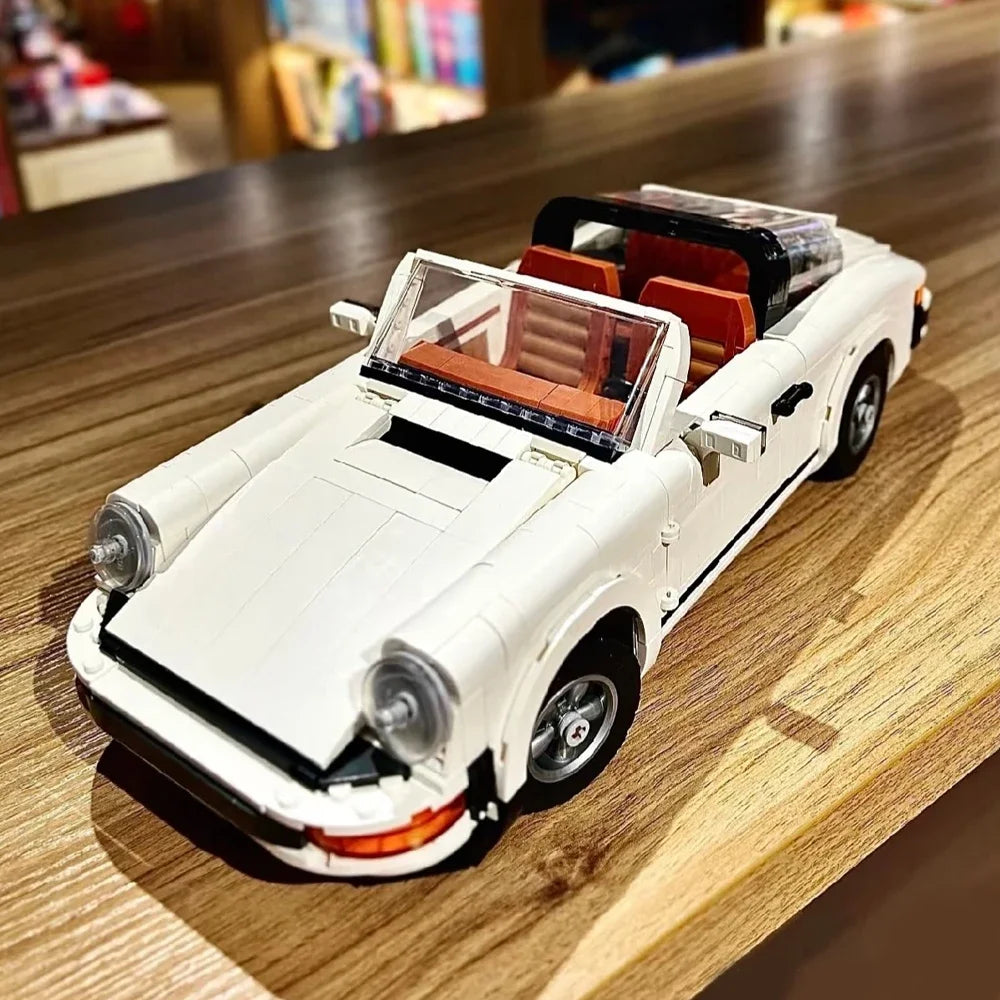 Technical Retro Car Model Building Blocks Set 2in1 Race Classic Model 1458PCS Kit for Adults and Teens DIY Toys Christmas Gifts