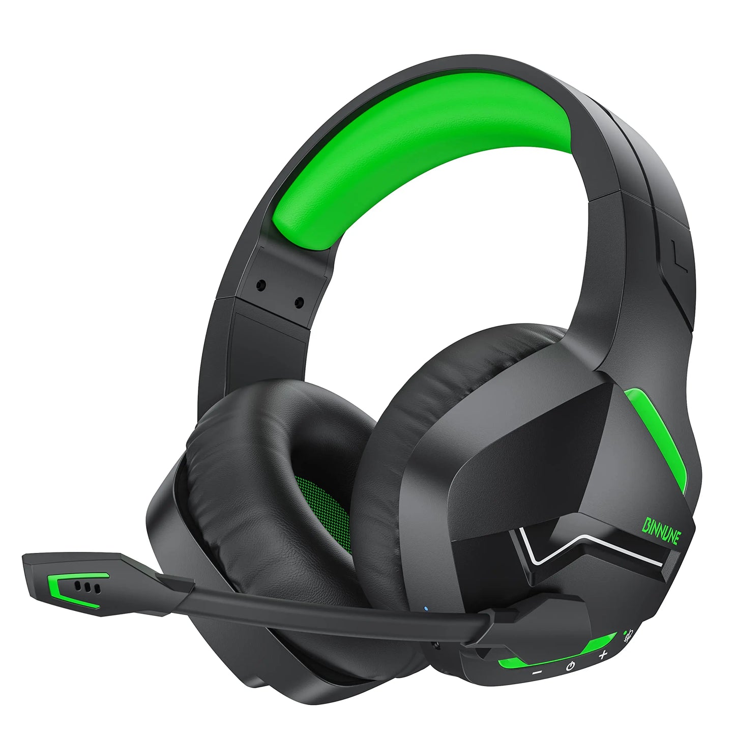 BINNUNE BW01 Wireless Gaming Headset for PC PS4 PS5 Playstation 4 5, 2.4G Wireless Bluetooth USB Gamer Headphones with Mic