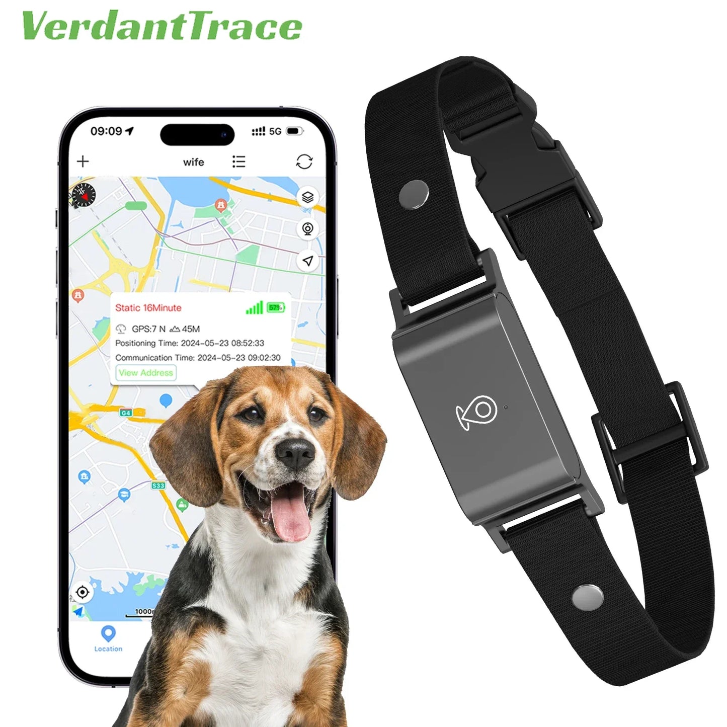 4G GPS Pet Tracker for Dogs Cats Waterproof GPS WIFI Location & Smart Activity Tracker Fashionable neck collar for iOS Android