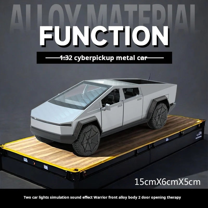 1:32 Cybertruck Pickup Alloy Car Model Diecasts Metal Toy Off-road Vehicles Car Model Simulation Collection Kids Gifts